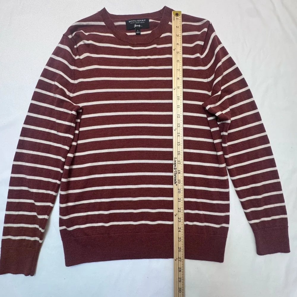 Banana Republic‎ Baruffa Men's Crewneck 100% Italian Merino Wool Sweater